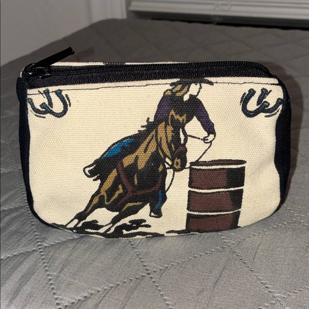 Canvas Rodeo Print Coin Purse